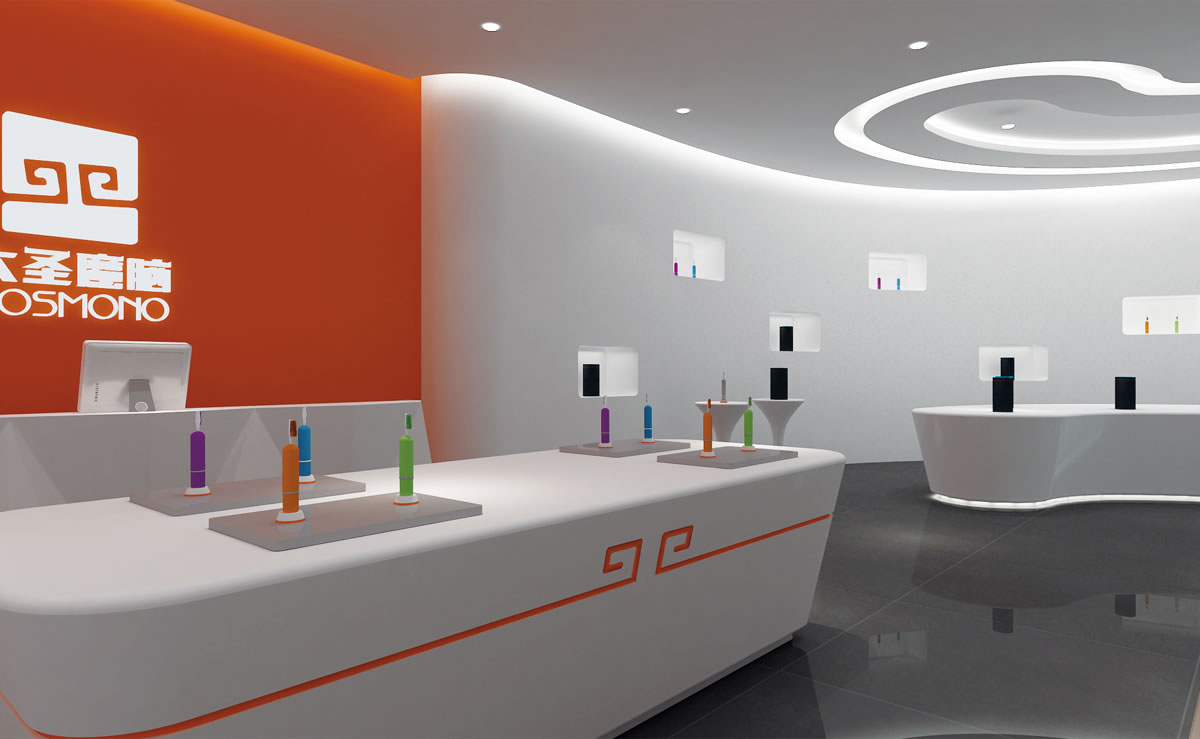 大圣魔腦店面設(shè)計,雙猴科技空間設(shè)計,大圣魔腦空間設(shè)計,雙猴店面形象設(shè)計,雙猴品牌形象